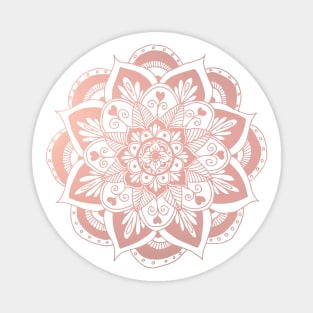 Rose Gold Mandala Flower Magnet